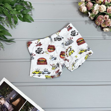 Боксерки білі машинки