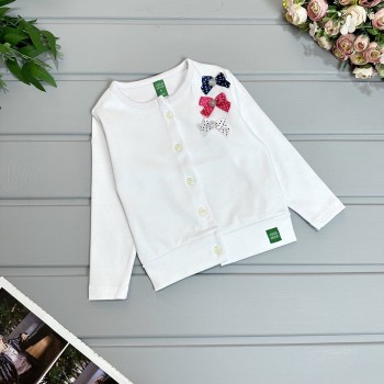 Кофтинка бантики, біла