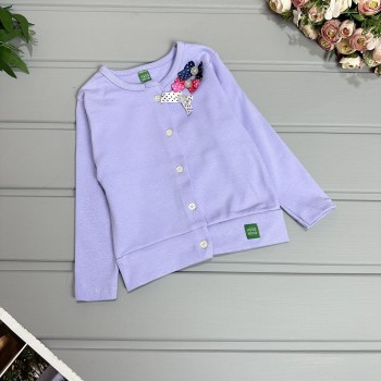 Кофтинка бантики ліловий