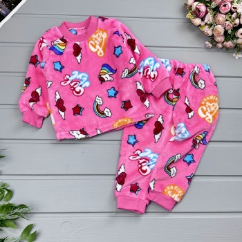 Піжама махрова рожева Єдиноріжки