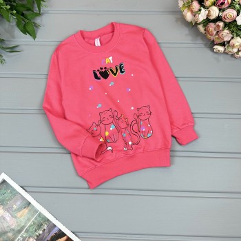 Світшот котики малиновий