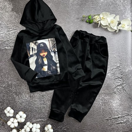 Костюм велюровий чорний