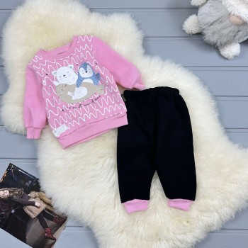 Костюм звірята рожевий  теплий