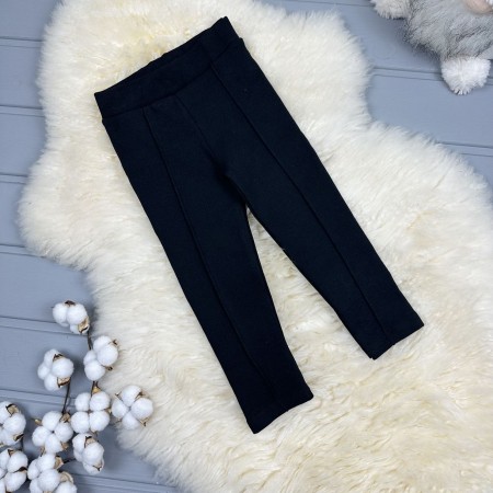Лосіни однотонні чорні з начосом