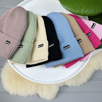 Шапка вʼязана, підкладка фліс