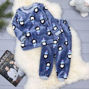 Піжама махрова Пінгвіни