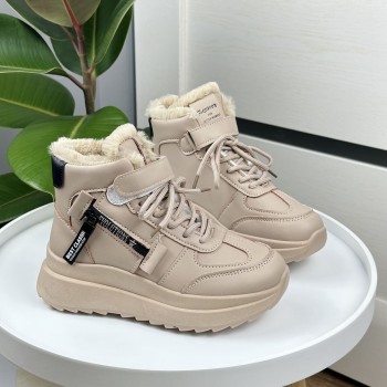 Ботінки замочок бежеві, зима